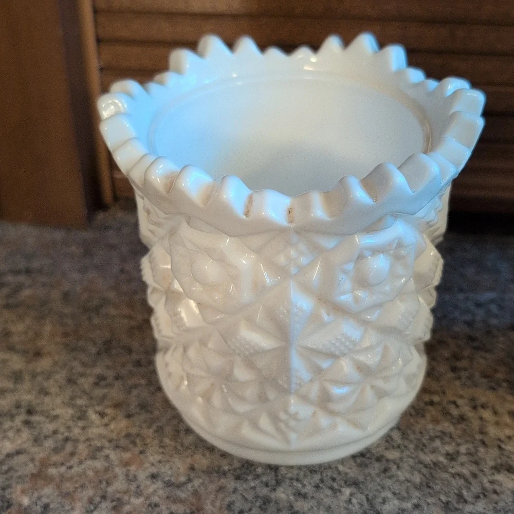 Vintage Fostoria Winburn Milk Glass Sugar and Creamer Set Circa 1954-1965